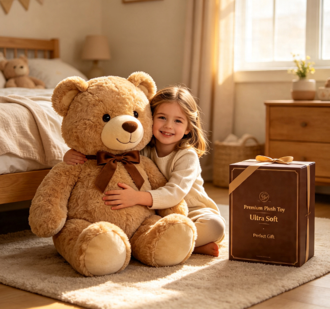 Soft Plush Teddy Bear, Premium Stuffed Animal Toy for Kids, Ultra Soft Cuddly Gift for Boys, Girls, Toddlers & Baby, Birthday & Holiday Present
